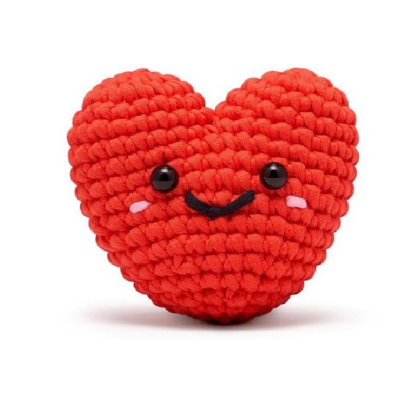 The Woobles Other - Val the Red Heart Crochet Kit Woobles Beginners Great gift ❤️for Valentine’s Day